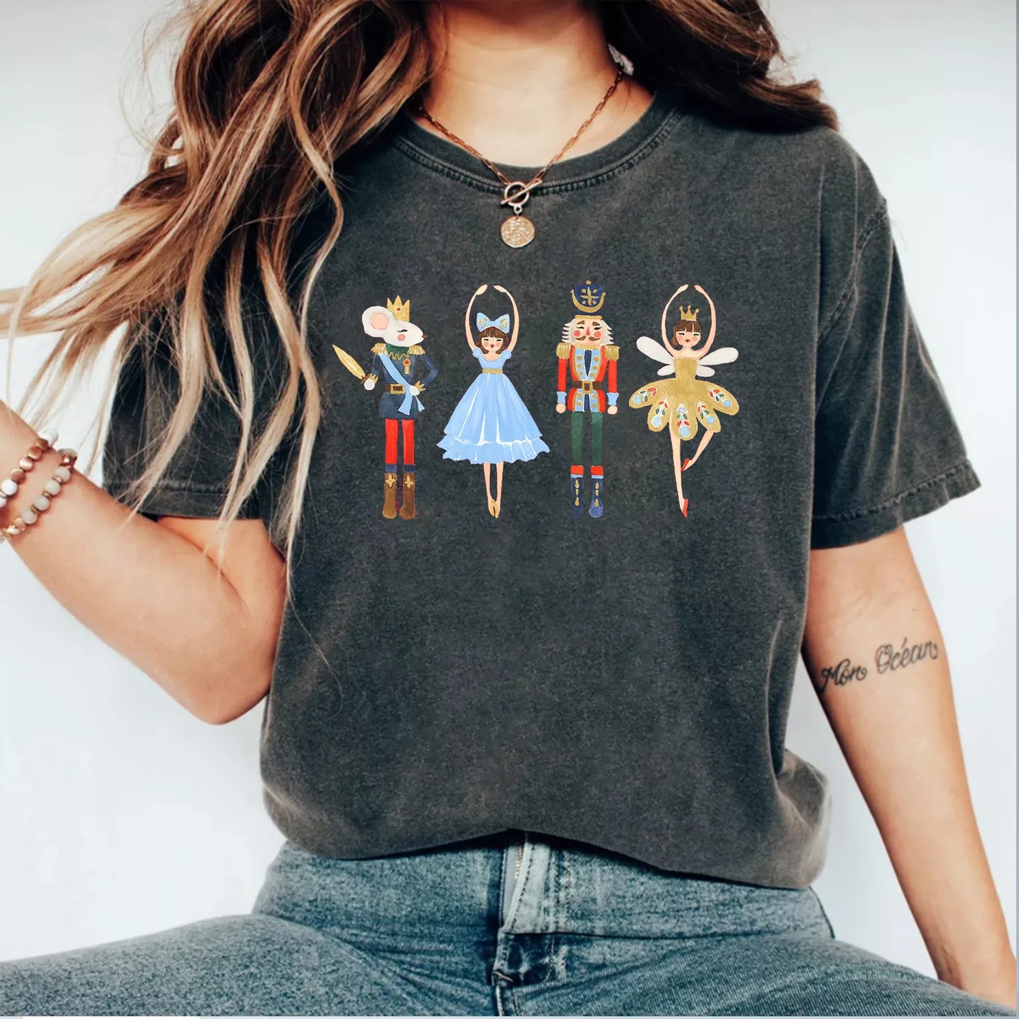 Siúcra Plum Fairy T-léine, Geansaí Nollag Gleoite, Geansaí Geimhridh na Nollag