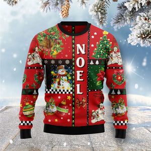 Lovely Snowman Noel unisex womens & mens, couples matching, friends, funny family ugly christmas holiday sweater gifts ,Christmas Ugly Sweater