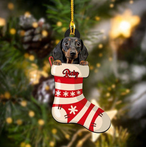 Personalized Funny Dachshund In Stock Acrylic Ornament For Christmas Gift Dog Lovers,Christmas Gift,Christmas Decoration