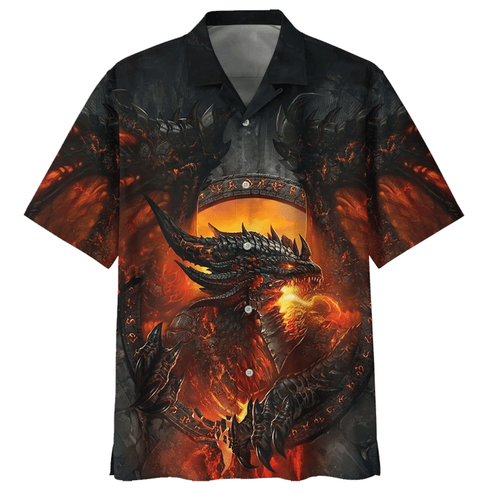 Cúlra Tatú Dragon Dóiteáin Léine Haváís, Bronntanas Léine Haváí, Bronntanas Nollag