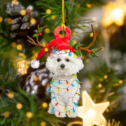 Bichon Frise Christmas Ornament, Christmas Ornament Gift, Christmas Gift, Christmas Decoration