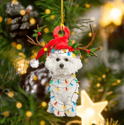 Bichon Frise Christmas Ornament, Christmas Ornament Gift, Christmas Gift, Christmas Decoration