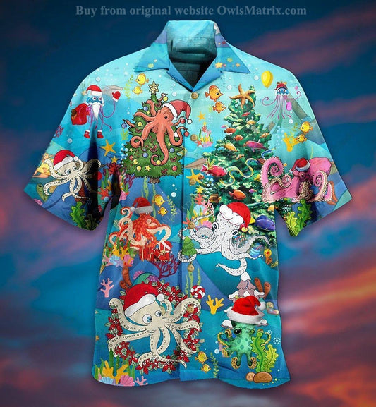 Octopus Nollaig Shona Teoranta - Léine Haváíais, Bronntanas Léine Haváís, Bronntanas Nollag