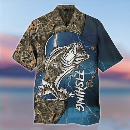 Spórt Iascaireachta Dord Leagan Gorm Léine Haváis Ornáideach Nice, Bronntanas Léine Haváíais, Bronntanas Nollag