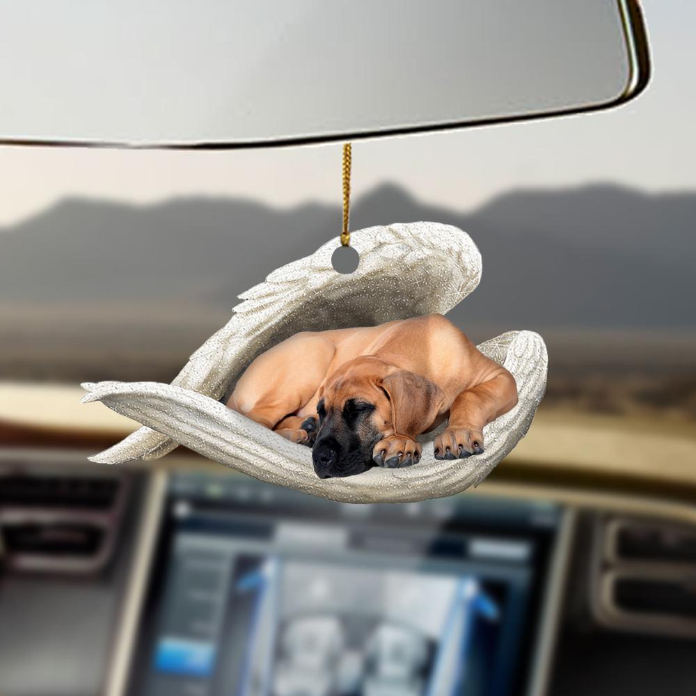 Fawn Great Dane Sleeping Angel Dog Moms Ornament Cus Tjl,Christmas Gift,Christmas Decoration