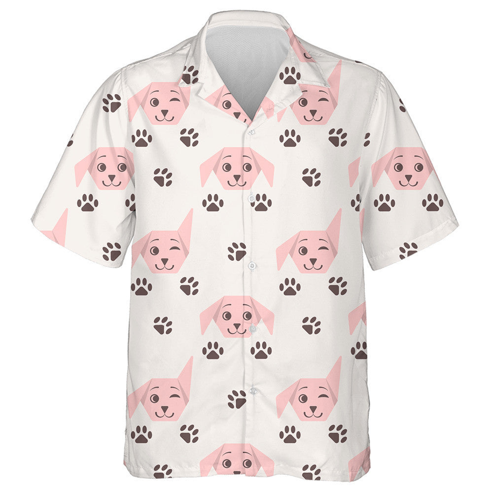 The Funny Dog Welcomes In Cartoon Background Hawaiian Shirt,Hawaiian Shirt Gift, Christmas Gift