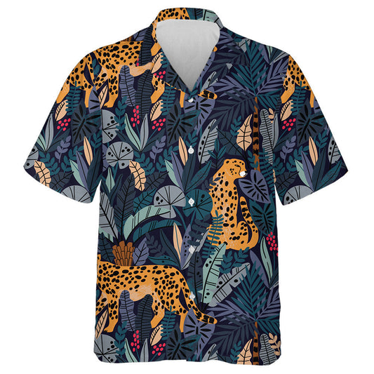 Paradise Samhraidh I Jungles Trópaiceacha Le Léine Haváís Wild Liopard, Bronntanas Léine Haváís, Bronntanas Nollag