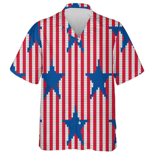 Stíl Chniotáilte Stráicí SAM 4ú Iúil Patrún Léine Haváís, Bronntanas Léine Haváís, Bronntanas Nollag