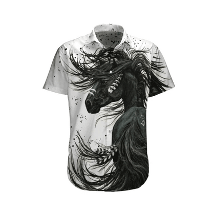 Cool Horse Watercolor Design Hawaiian Shirt,Hawaiian Shirt Gift, Christmas Gift