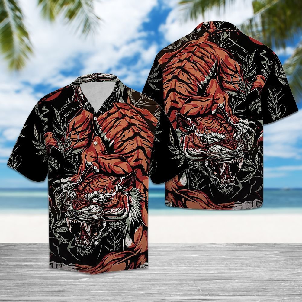 Crawling Tiger Hawaiian Shirt, Hwaiian For Gift