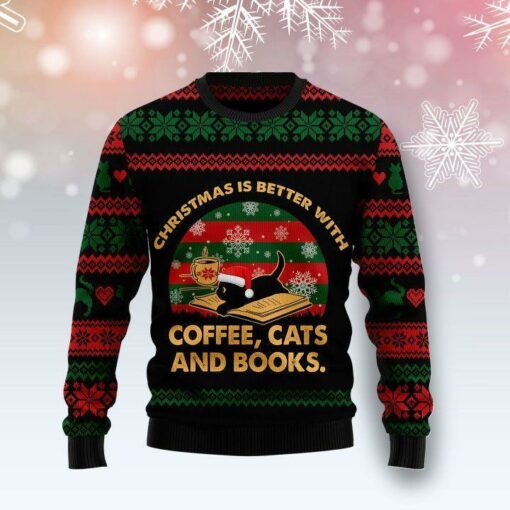 Christmas Better With Cat Ugly Christmas Sweater, Christmas Ugly Sweater,Christmas Gift,Gift Christmas 2022