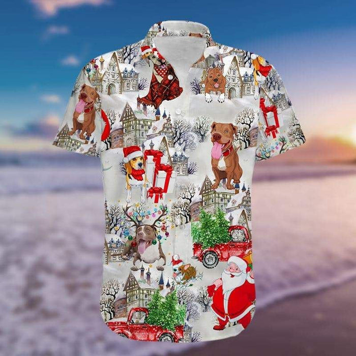 Love Dog Santa Claus Merry Christmas Hawaiian Shirt, Hawaiian Shirt, Christmas Gift