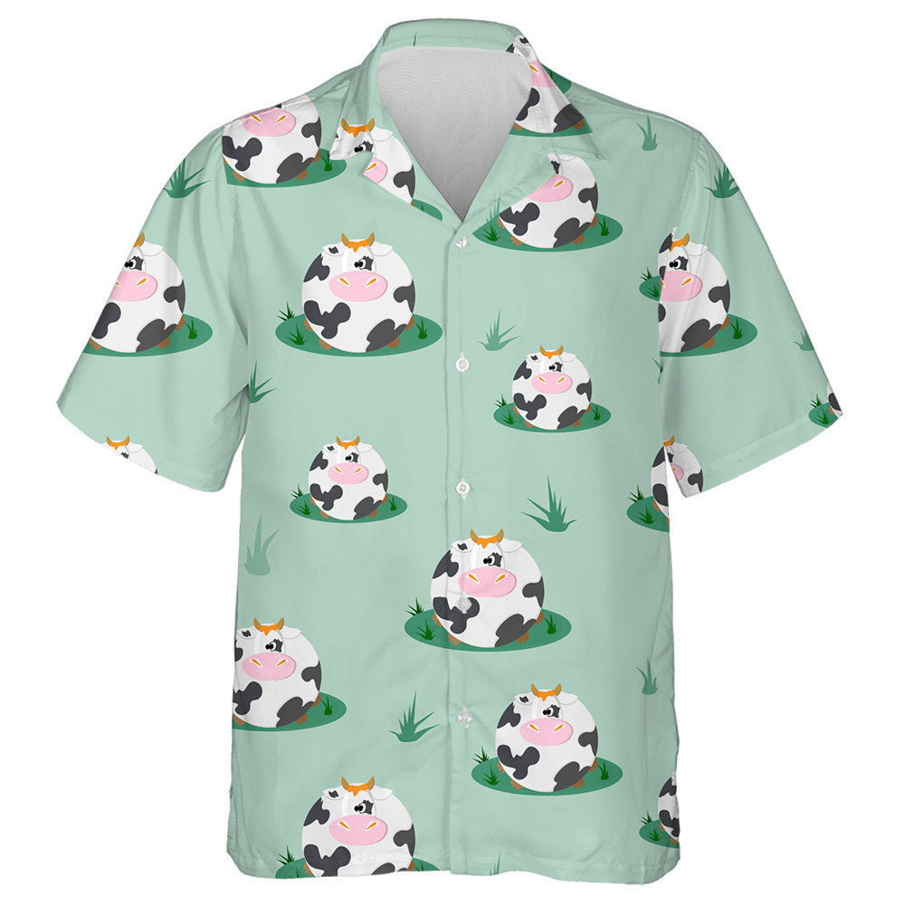 Cute Cow Ball In Cartoon Style Hawaiian Shirt,Hawaiian Shirt Gift, Christmas Gift