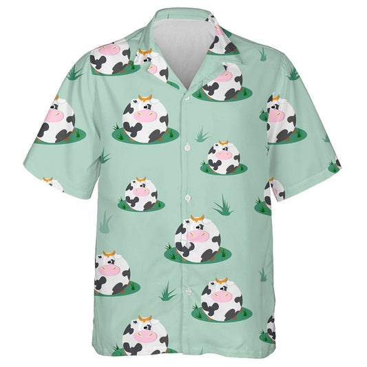 Cute Cow Ball In Cartoon Style Hawaiian Shirt,Hawaiian Shirt Gift, Christmas Gift
