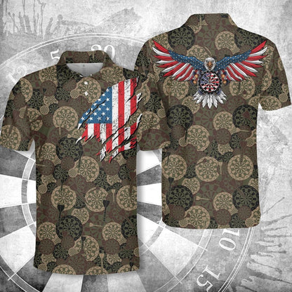 Dart Camouflage American Eagle Flag Hawaiian Shirt Unique Design, Hawaiian Shirt Gift, Christmas Gift