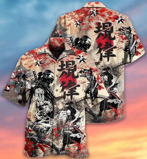 Only A Ninja Can Stop A Ninja Japan Themed Hawaiian Shirt, Hawaiian Shirt Gift, Christmas Gift