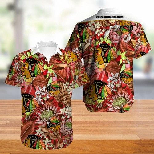 Chicago Blackhawks Hawaiian Shirt_Hawaiian Shirt Gift, Christmas Gift