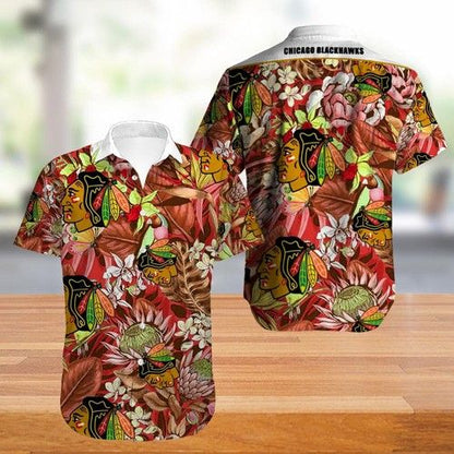Chicago Blackhawks Hawaiian Shirt_Hawaiian Shirt Gift, Christmas Gift