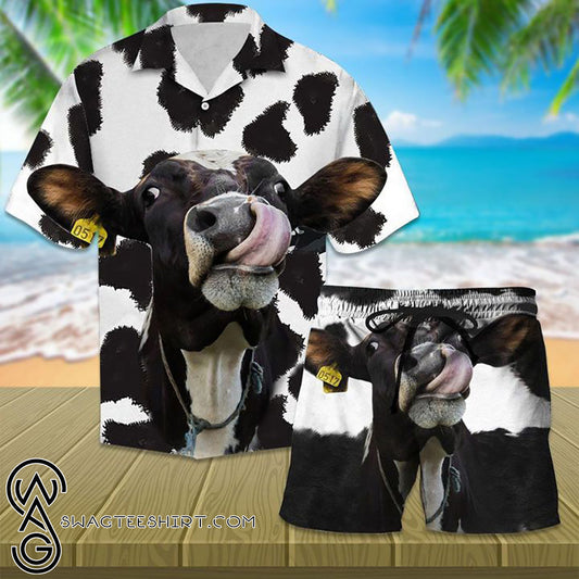 Cow Face Hawaiian Shirt, Hwaiian For Gift