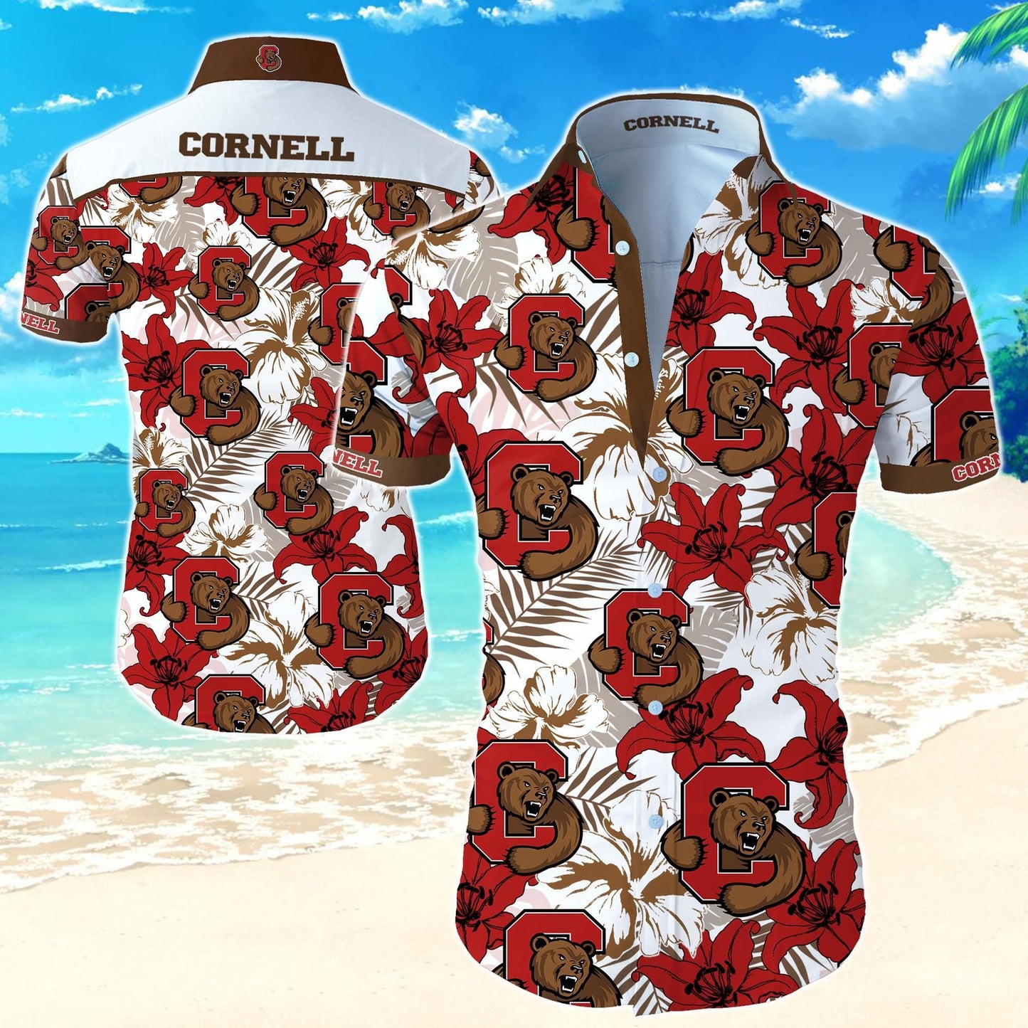 Cornell Big Red Hawaiian Shirt, Hwaiian For Gift