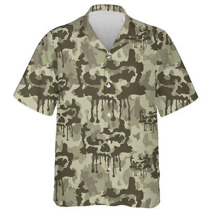 Dathanna Glasa ag Leáphointe Péinteáil Camo Le Skulls Patrún Léine Haváís , Bronntanas Léine Haváís, Bronntanas Nollag