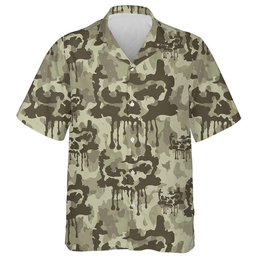 Dathanna Glasa ag Leáphointe Péinteáil Camo Le Skulls Patrún Léine Haváís , Bronntanas Léine Haváís, Bronntanas Nollag