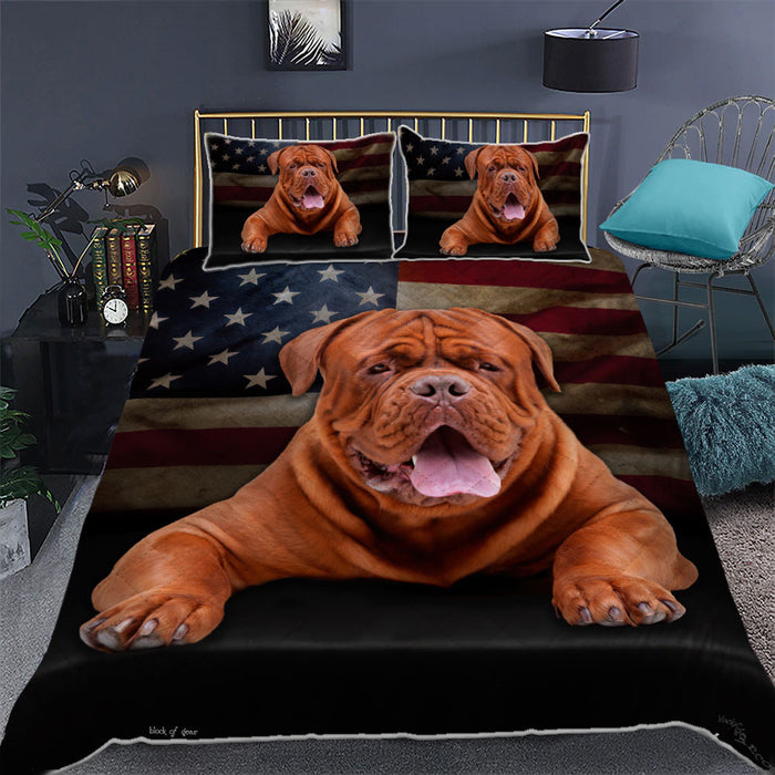 Dogue De Bordeaux Quilt Bedding Set  Bedroom Set Bedlinen 3D,Bedding Christmas Gift,Bedding Set Christmas