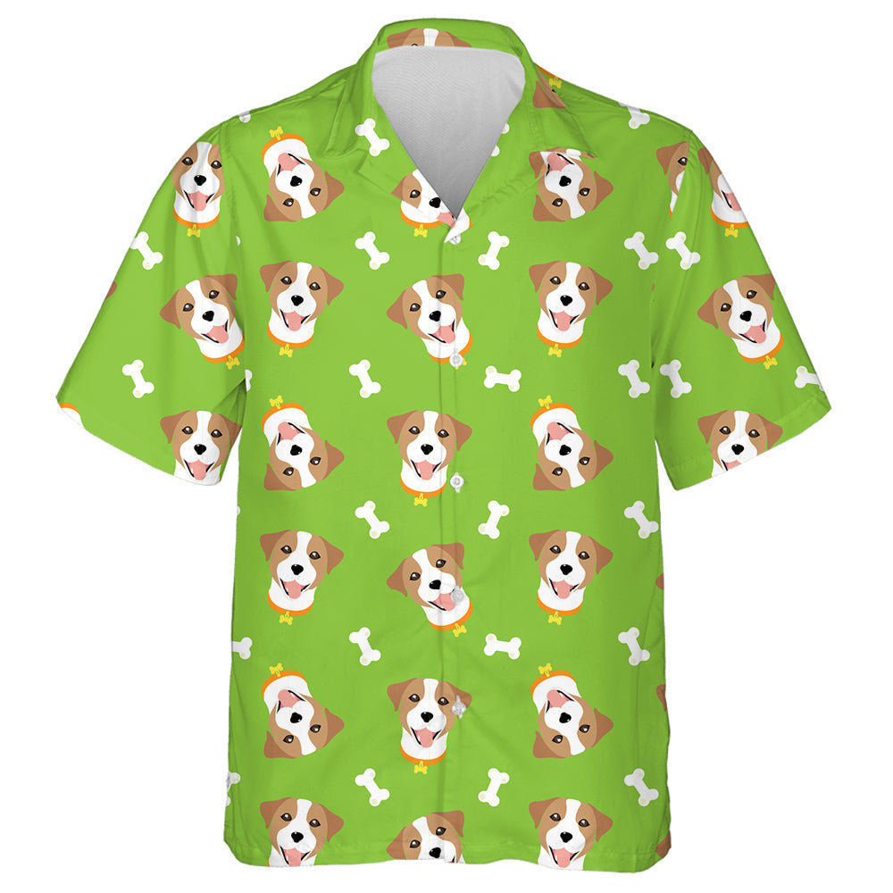 Cheerful Dog Breed Jack Russell With Bones Hawaiian Shirt, Hawaiian Shirt Gift, Christmas Gift