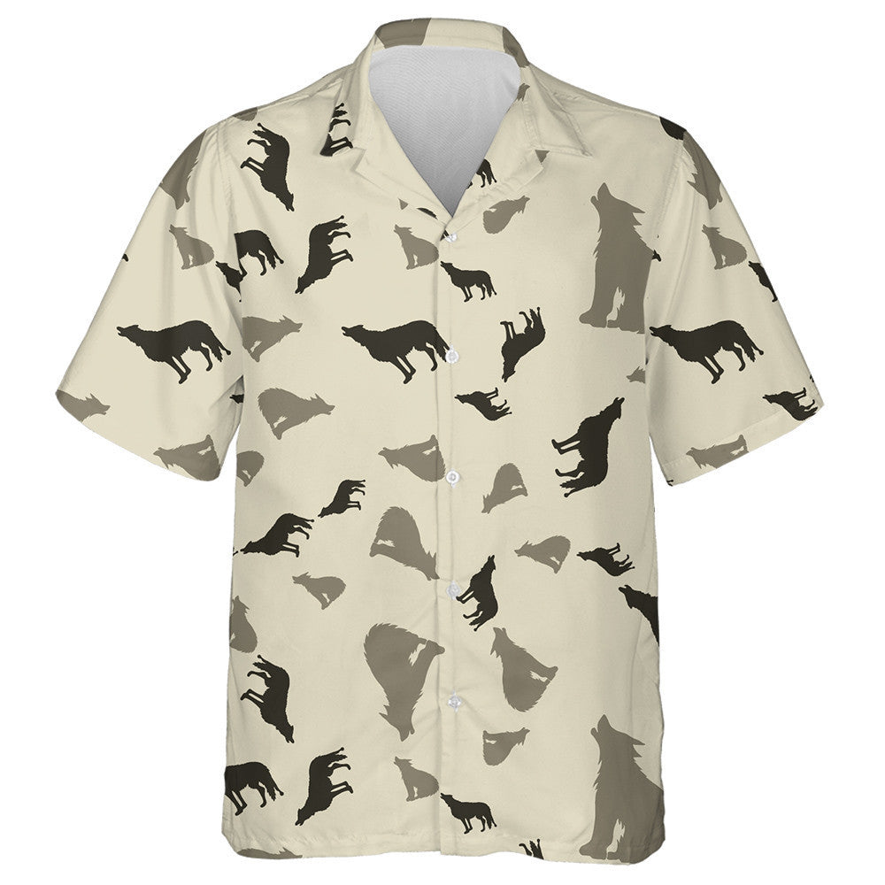 Silhouettes Of Howling Mac Tíre Ar Chúlra Donn Léine Haváís, Bronntanas Léine Haváís, Bronntanas Nollag