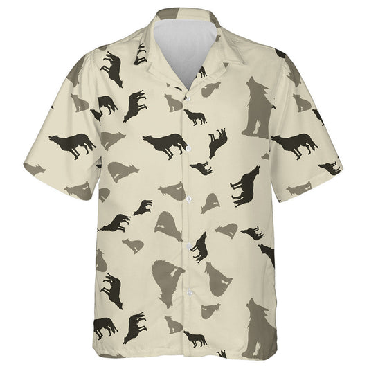 Silhouettes Of Howling Mac Tíre Ar Chúlra Donn Léine Haváís, Bronntanas Léine Haváís, Bronntanas Nollag