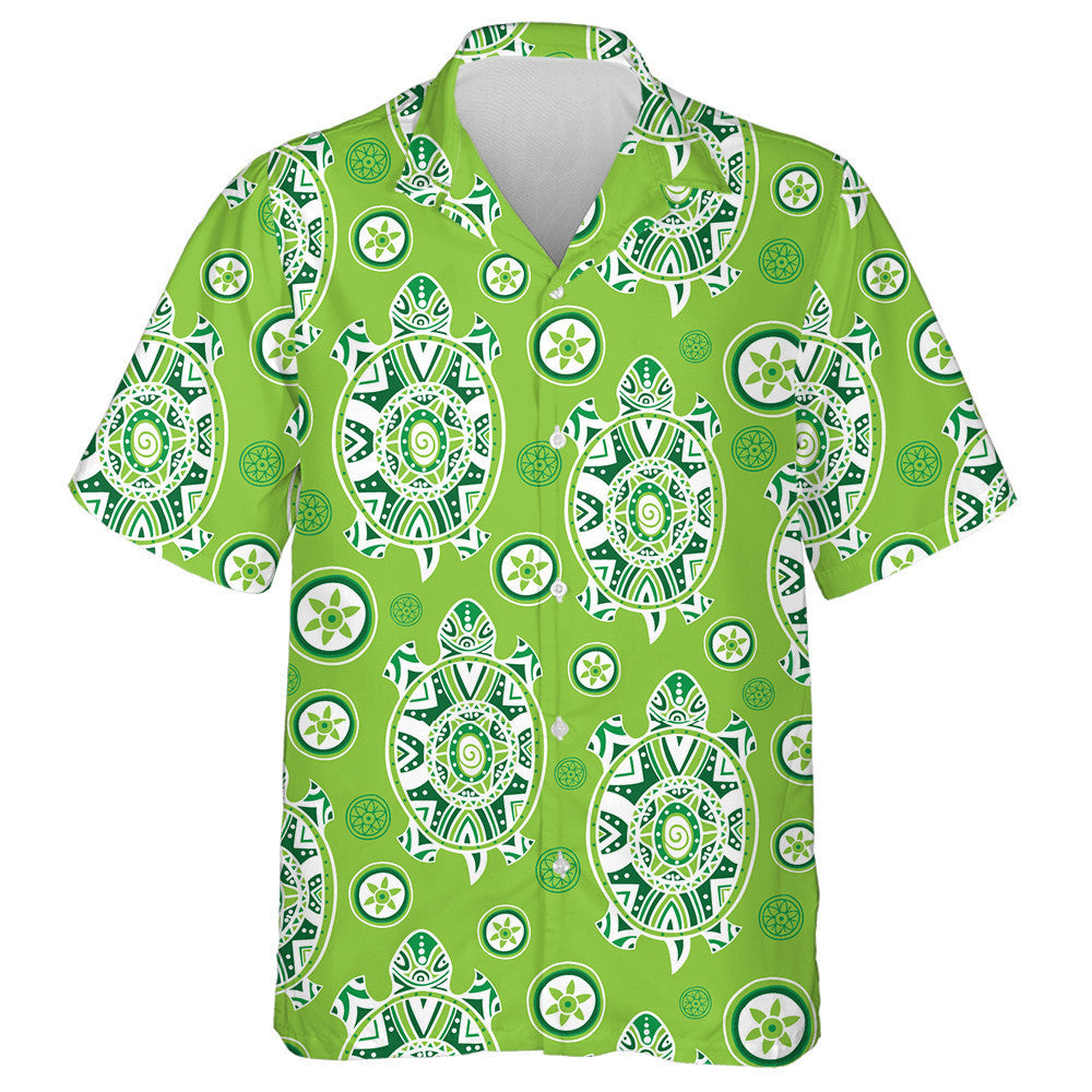 Turtles And Jellyfish On A Dark Blue Hawaiian Shirt, Hawaiian For Gift