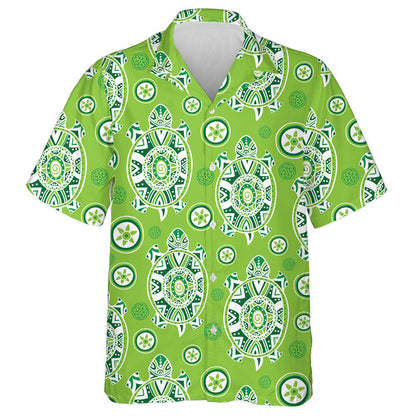 Turtles And Jellyfish On A Dark Blue Hawaiian Shirt, Hawaiian For Gift