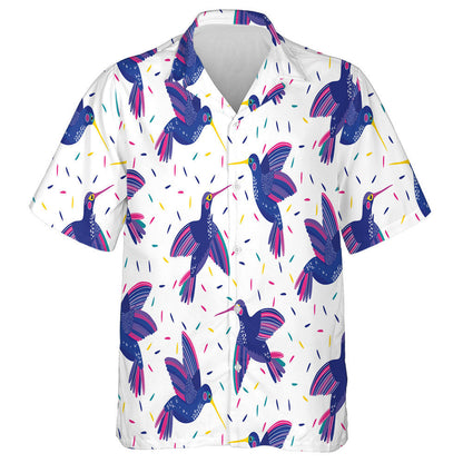 Flying Bird Colibri Hummingbird On White Background Hawaiian Shirt, Hawaiian Shirt Gift, Christmas Gift