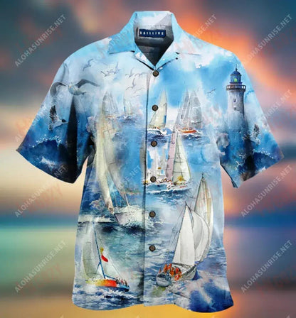 Cutter Yacht Club Unisex Short Sleeve Shirt Vacation Tropical Shirts Tactical Hawaiian Shirt Hawaiian Shirt Pattern, Hwaiian For Gift