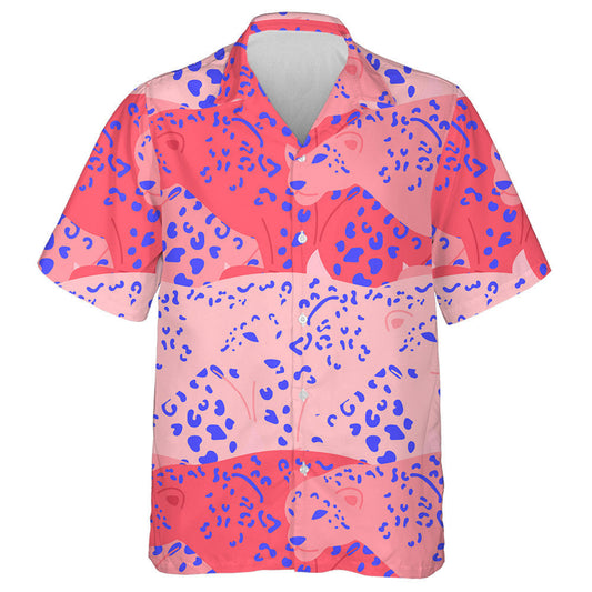 Modern Abstract Leopard Artistic On Pink Hawaiian Shirt,Hawaiian Shirt Gift, Christmas Gift