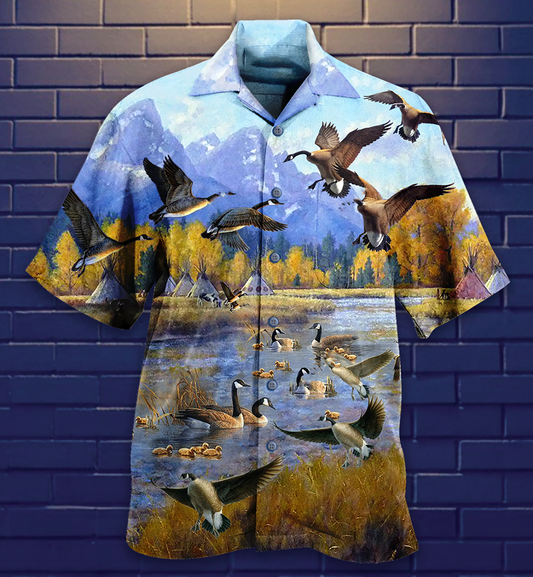 Duck Fly To Hawaii - Hawaiian Shirt_Hawaiian Shirt Gift, Christmas Gift