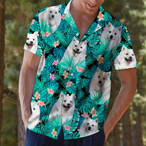 Japanese Spitz Vivid Tropical Forest Hawaiian Shirt, Hawaiian For Gift