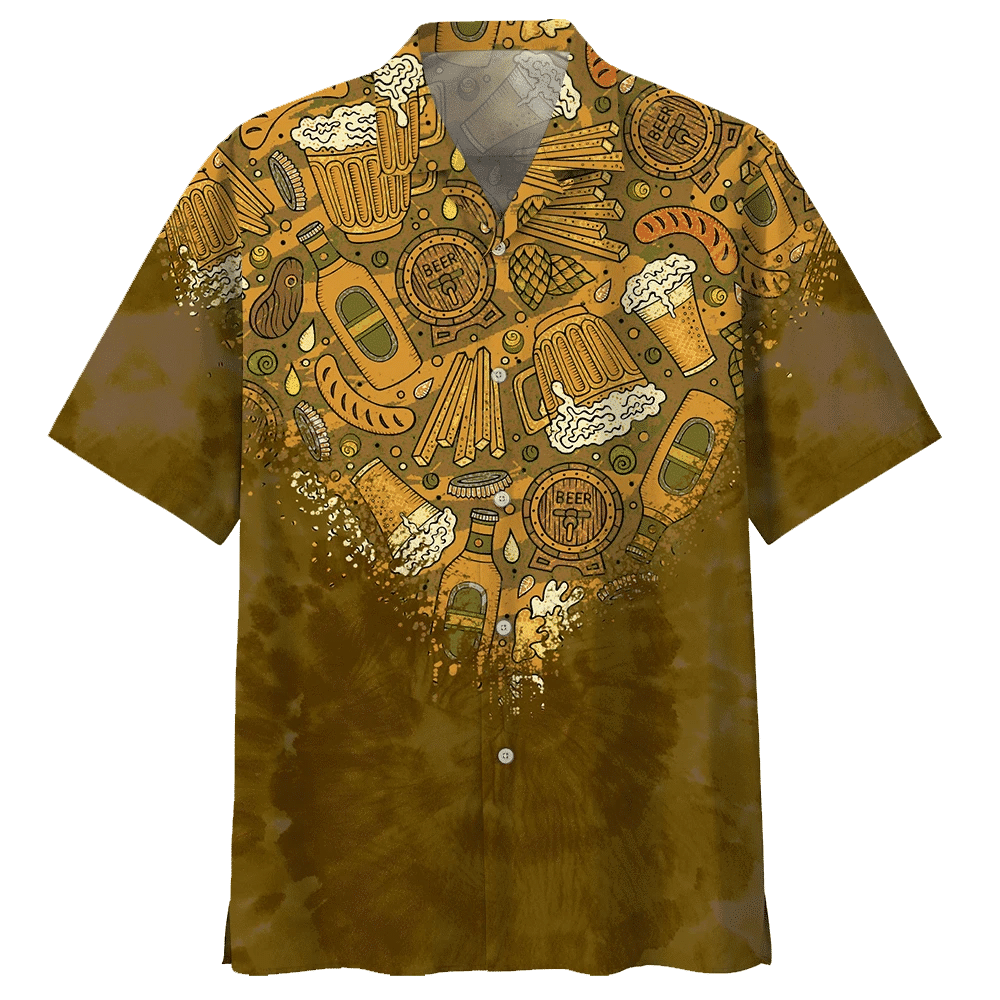 Dearadh Uiscedhath Beoir Clasaiceach Léine Haváís, Haváís Le Bronntanas