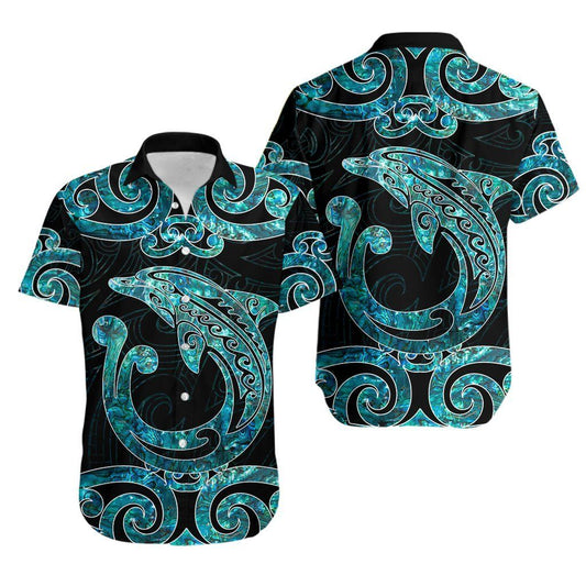 Aotearoa Maori Koru Aihe Haváis Shirt Aloha Shell Papua Shell Th4 Shorts Haváís Muinchille Gearr Trá, Bronntanas Léine Haváíais, Bronntanas Nollag