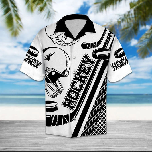 Hockey Is My Passion Helmet Design Hawaiian Shirt, Hawaiian For Gift