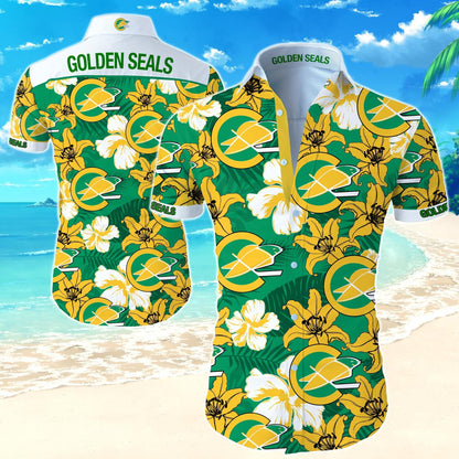 California Golden Seals Hawaiian Shirt_ Hawaiian Shirts -Hawaiian Shirt Gift, Christmas Gift