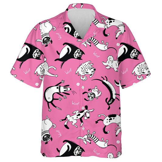 Playing Dogs Mongrels And Other Breeds Hawaiian Shirt,Hawaiian Shirt Gift, Christmas Gift