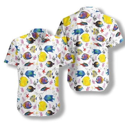 Colorful Fish Hawaiian Shirt, Hwaiian For Gift