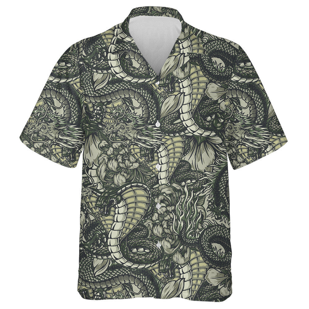 Angry Poisonous Snake Dangerous And Fantasy Dragon Hawaiian Shirt, Hawaiian Shirt Gift, Christmas Gift