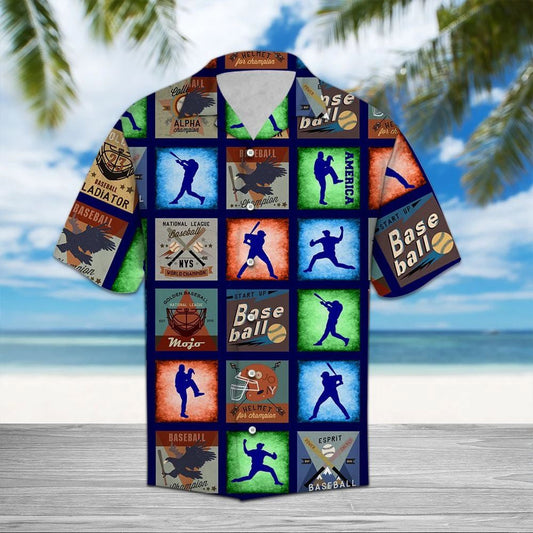 Baseball Lovers Retro Style Frame Collection Hawaiian Shirt, Hawaiian Shirt Gift, Christmas Gift