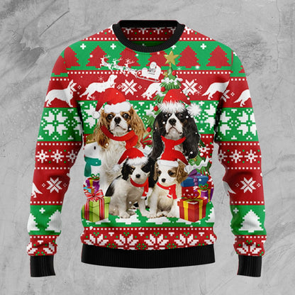 Cavalier King Charles Spaniel Family Ugly Christmas Sweater,Christmas Gift,Gift Christmas 2024