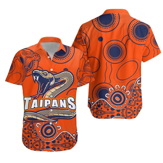 Cairns Taipans Hawaiian Aloha Shirt Australian Indigenous Sporty K13 Hawaiian Shorts Beach Short Sleeve_ Hawaiian Shirts -Hawaiian Shirt Gift, Christmas Gift