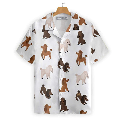 Love Puppies Run Around Poodle Design Hawaiian Shirt,Hawaiian Shirt Gift, Christmas Gift
