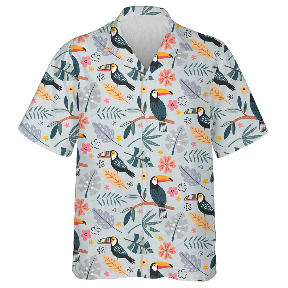 Exotic Birds Parrot Toucan And Tropical Plants Hawaiian Shirt, Hawaiian Shirt Gift, Christmas Gift