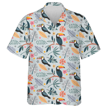 Exotic Birds Parrot Toucan And Tropical Plants Hawaiian Shirt, Hawaiian Shirt Gift, Christmas Gift